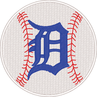 Detroit Ball-Detroit, Tigers, baseball, sports, machine embroidery