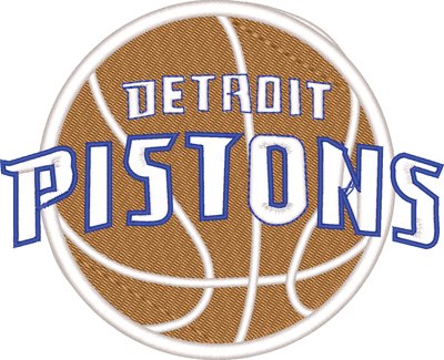 Detroit Pistons-Detroit, Pistons, basketball, sports, machine embroidery