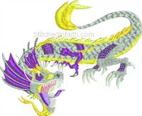 Dragon Fire-Dragon fire, Fire Dragons, machine embroidery, embroidery, Dragon embroidery, Dragon fire embroidery, animal embroidery, fantasy embroidery, stitchedinfaith.com