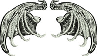 Dragon wings-Dragons, Dragon embroidery, Dragon wings, wings, machine embroidery