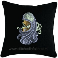 Dream Girl Victorian Pillow-Pillows embroidered pillow Victorian pillow girl pillow accent pillow stitchedinfaith.com