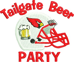 Football Tailgate Beer Party Cardinals Baseball Cap Hat-Football tailgate party beer hats baseball caps stoned washed embroidered cap embroidered