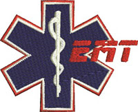 EMT-EMT machine embroidery, machine embroidery, EMT logo embroidery