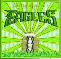 Eagles Shinning Field-Football field, Eagles field, Sports embroidery, football embroidery, Team embroidery, Eagles embroidery