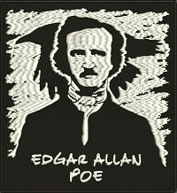 Edgar Allen Poe-Edgar Allen Poe machine embroidery poet Poe