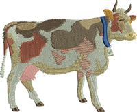 Farm Cow-Cow, machine embroidery, farm cow embroidery, farm cow, cows