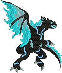 Fearless Dragon-Dragons, dragon embroidery, machine embroidery, animal embroidery