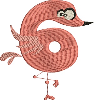 Flamingo6-Flamingo bird machine embroidery flamingo bird creature of the air embroidery