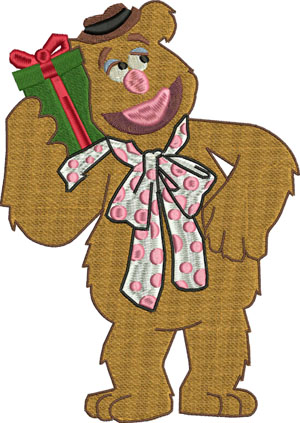 Fozzie-Fozzie, machine embroidery, kids embroidery, childrens embroidery, puppets