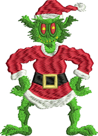 Frazzled Grinch-Grinch, Christmas embroidery, Christmas Grinch, Holiday embroidery, machine embroidery, embroidery
