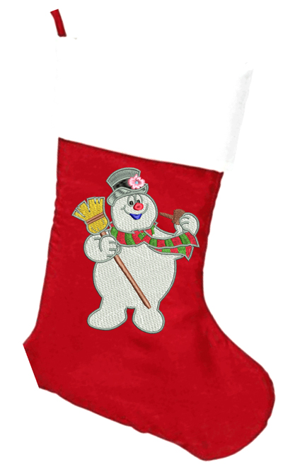 Snowman Personalized Needlepoint Stocking
