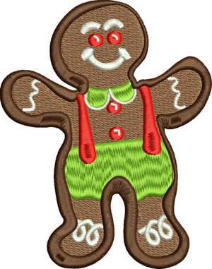 Gingerbread man-Gingerbread, cookie, Christmas, baking, machine embroidery, cookies