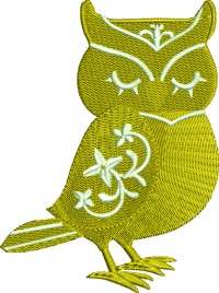 Golden Owl-Owl golden owl machine embroidery embroidery animals animal embroidery