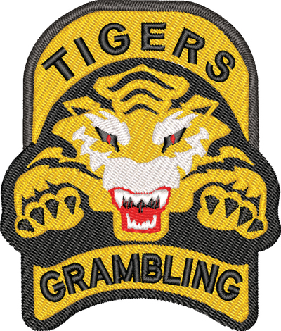Grambling Tigers-Grambling Tiger, basketball, college, machine embroidery, Grambling