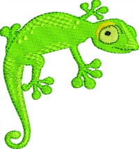 Green Lizard-Lizard, machine embroidery, green lizard, embroidery, animal embroidery, 
stitchedinfaith.com Lizards, Lizard embroidery
