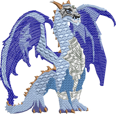 Guardian Dragon-Dragon, machine embroidery, Guardian, animals, pre historic, 