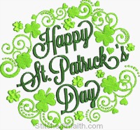 Happy St. Patrick's Day-Happy St. Patricks Day, St. Patricks day embroidery, machine embroidery, irish embroidery, stitchedinfaith.com, Irish embroidery webpage, Embroidery Irish, 