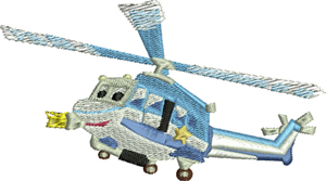 Happy Helicopter-Helicopter, vehicles, planes, machine embroidery