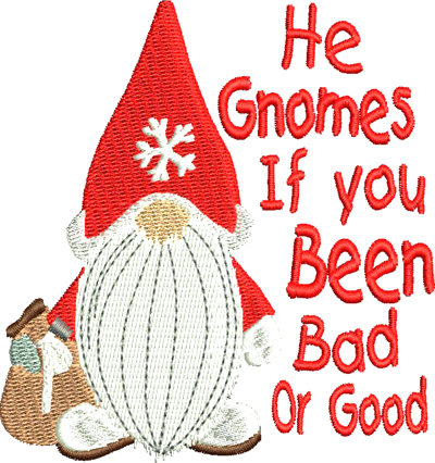 Personalize He Gnomes if -- Christmas stocking-Christmas, stockings, Gnomes, Holiday, personalized, free name, free shipping