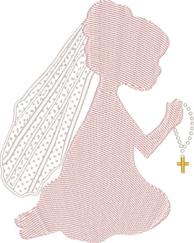 Girl Holy Communion-Holy Communion, Communion, Religion, sacraments, Catholic, machine embroidery