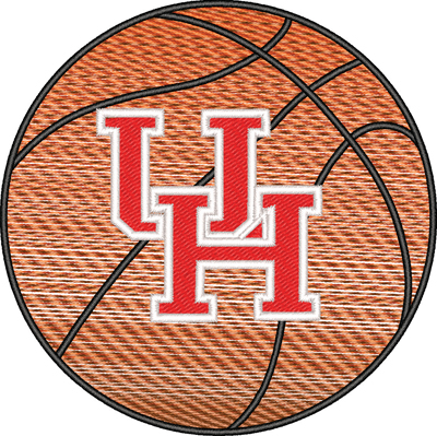 Houston basketball-Houston basketball, basketball, machine embroidery