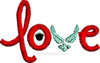 I Love the Air Force-Air Force, I love the Air Force, military, machine embroidery, embroidery, military embroidery, stitchedinfaith.com