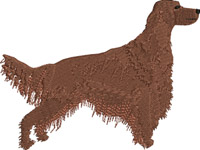 Irish Setter-Irish Setter dog, dog embroidery, Irish setter embroidery, machine embroidery