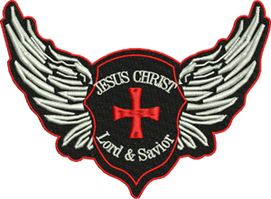 Jesus Christ Lord and Savior-Jesus, Christ, Lord, Savior, machine embroidery, Christian, Wings, Religion