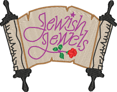 Jewish Jewels-Jewish Jewels, Judaism, religion, faith, machine embroidery