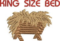 King Size Bed-King size bed Christmas embroidery Jesus manager 