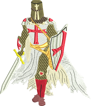 Knight Templar-machine embroidery, Knight, Templar, warrior, games, souls, dark