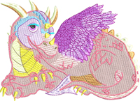 Lady Dragon-Dragon embroidery, Lady dragon, girls dragons, machine embroidery, embroidery, pretty dragons