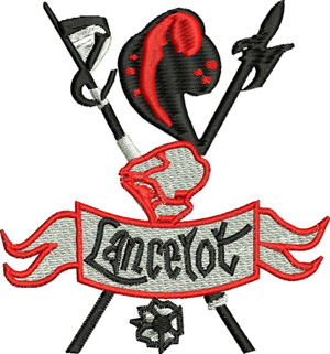 Lancelot shield-Lancelot, shields, machine embroidery