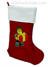 Lego Personalized Christmas stocking-Lego Christmas stocking, Christmas stockings, stockings, personalized stockings, Personalized Christmas stockings, stitchedinfaith.com, embroidered stockings