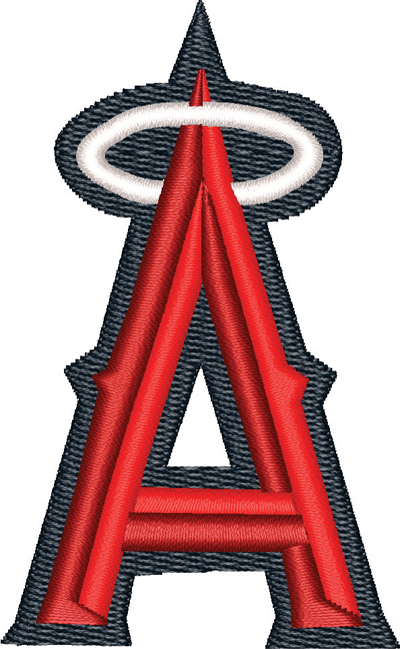 Los Angeles Angels-Los Angeles, Angels, baseball, sports, machine embroidery