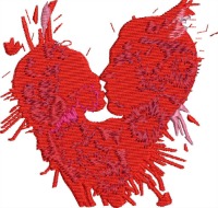 Love on Fire-Valentine Love Couples kissing Valentines day stitchedinfaith.com