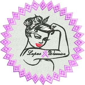 Lupus Warrior-Lupus, Warrior, awareness, ribbons, machine embroidery