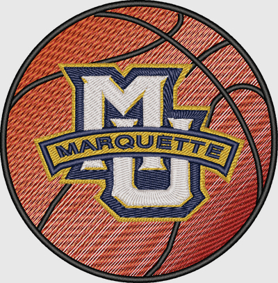 Marquette basketball-Marquette basketball, sports, basketball, machine embroidery