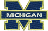 Michigan-Michigan, basketball, embroidery, machine embroidery, sports, sports embroidery