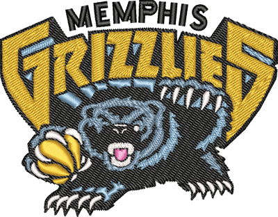 Memphis Grizzlies-Memphis, Grizzlies, sports, basketball, machine embroidery