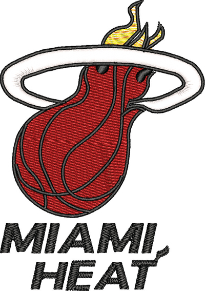 Miami Heat-basketball, Miami, heat, sports, machine embroidery