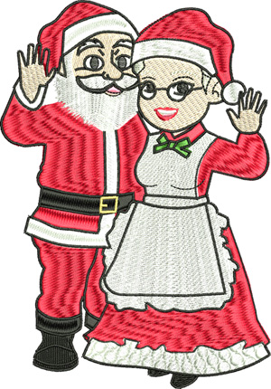 Mr and Mrs Santa Clause-Santa, Clause, Mr, Mrs, Christmas, Holiday