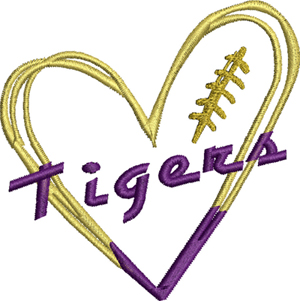New Orleans tigers-New Orleans, tigers, football, machine embroidery
