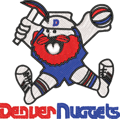 Nuggets Mascot-Denver, Nuggets, Mascot, basketball, machine embroidery