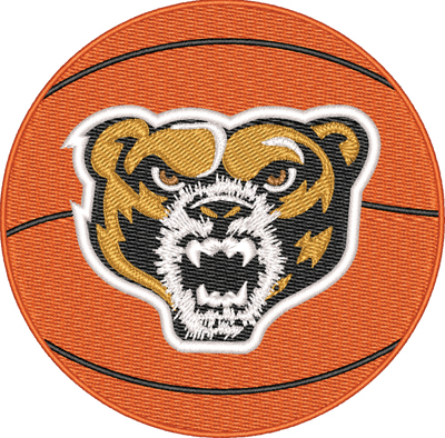 Oakland basketball-Oakland basketball, basketball, sports, machine embroidery