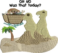 Noah's Ark, Oh No was that today?-Noahs Ark Noah Ark machine embroidery embroidery design stitchedinfaith.com 