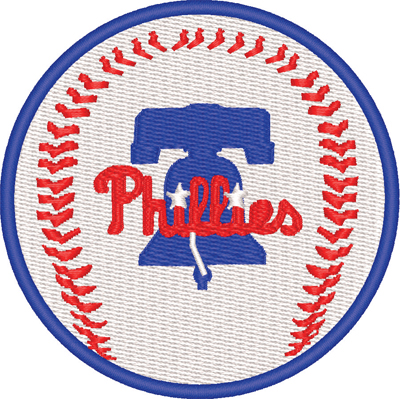 Phillies Liberty ball-Phillies Liberty ball, baseball, Philadelphia, sports, machine embroidery