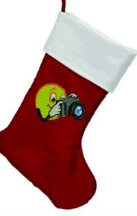 Personalized Photographer Christmas Stocking-Christmas stockings, personalized stocking, character stockings, Christmas, holiday stockings, embroidered stockings, embroidered Christmas stockings, 