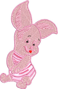 Piglet-Piglet, Pooh, Winnie, machine embroidery, embroidery designs