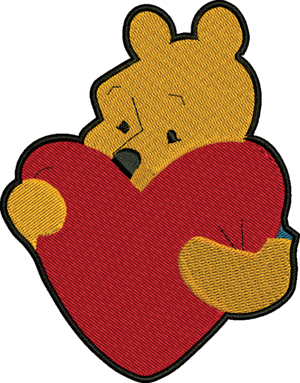 Pooh heart-Pooh, heart, valentine, holiday, children, love